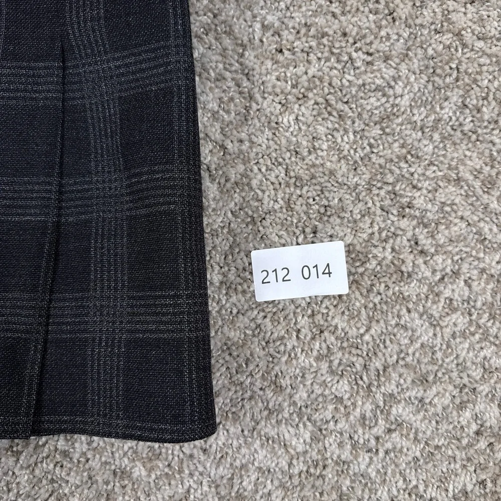 Jos A Bank Blazer Mens 44 Regular Dark Gray Plaid Traveler Tailored Fit Wool